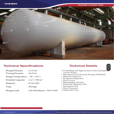 PENTANE STORAGE TANK